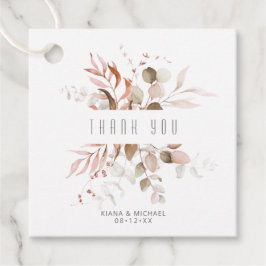 Dreamy Foliage Bröllop V1 Rosa ID817 Gåvor Etiketter