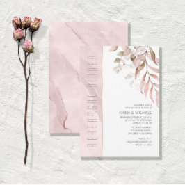 Dreamy Foliage Rehearsal Dinner Rosa ID817 Inbjudningar