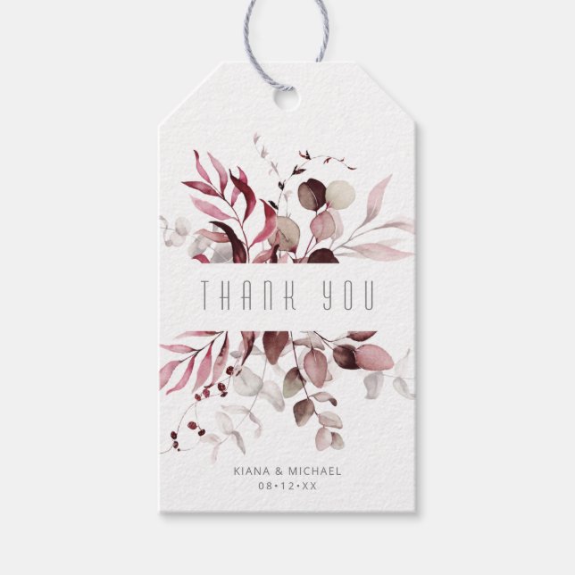 Dreamy Foliage Tack V1 Burgundy ID817 Presentetikett (Framsidan)