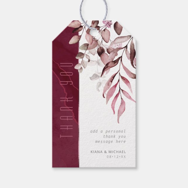 Dreamy Foliage Tack V2 Burgundy ID817 Presentetikett (Framsidan)