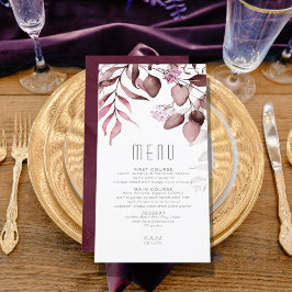 Dreamy Foliage Wedding V1 Burgundy ID817 Meny