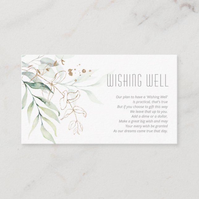 Dreamy Foliage Wishing well V1 Grönt/Blue ID817 Tilläggskort (Framsida)