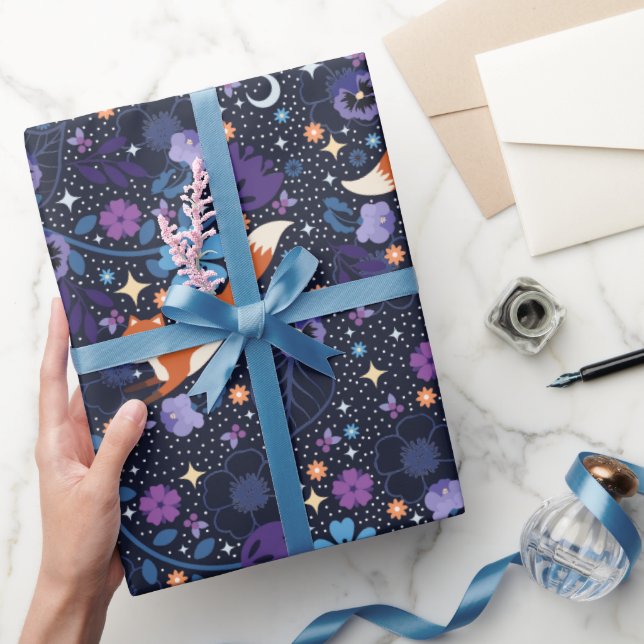 Dreamy Folk Foxes Presentpapper (Gifting)