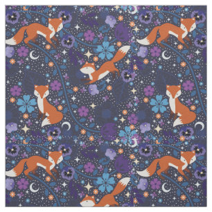 Dreamy Folk Foxes Tyg