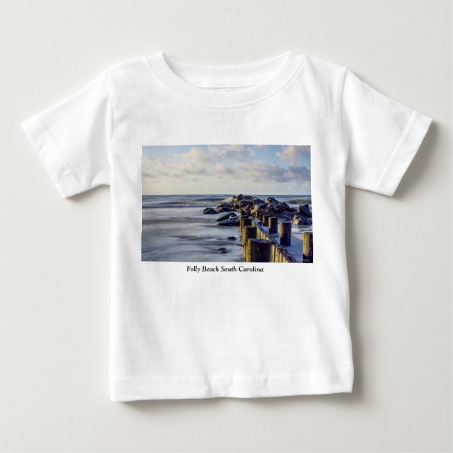 Dreamy Folly Seawall Baby T-shirt (Framsida)