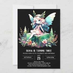 Dreamy Forest Fairy Birthday Inbjudningar