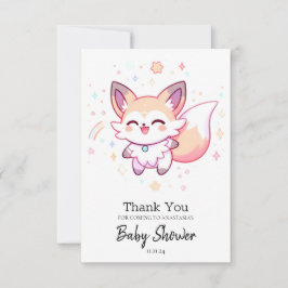 Dreamy Fox Baby Shower Tack Kort