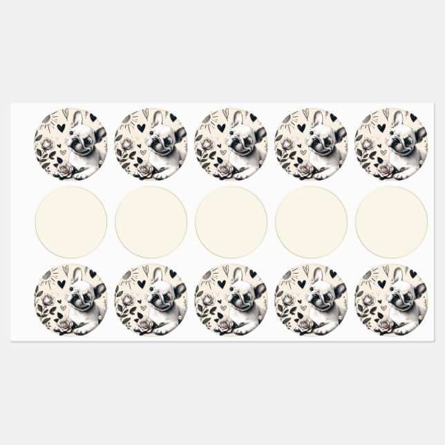 Dreamy Frenchie Klistermärke (Ark)