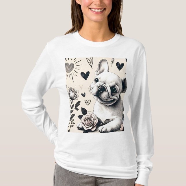 Dreamy Frenchie T Shirt (Framsida)