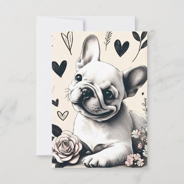 Dreamy Frenchie Tack Kort (Framsida)