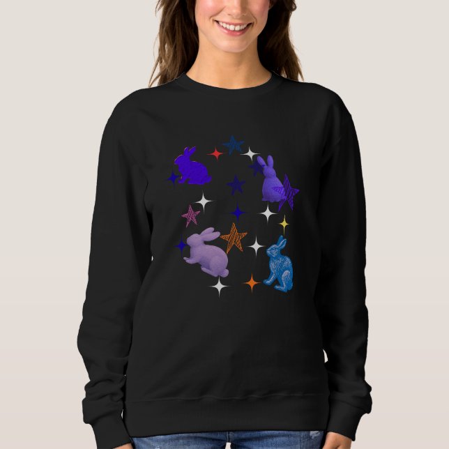 Dreamy Galaxy Bunnies T Shirt (Framsida)