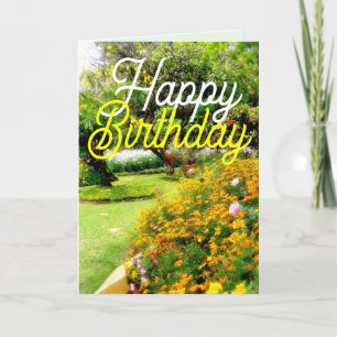 Dreamy Garden of Flowers Birthday Card Kort