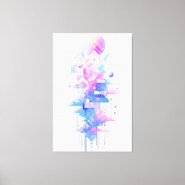 Dreamy Geometric Skyscape Canvastryck (Framsida)