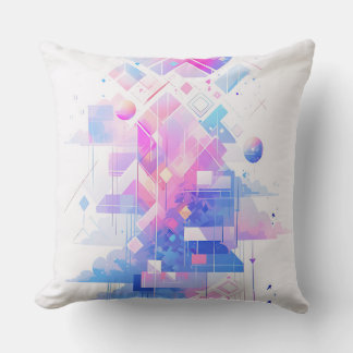 Dreamy Geometric Skyscape Kudde
