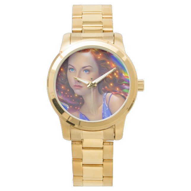 Dreamy Girl med Rainbow Ljus Armbandsur (Framsida)