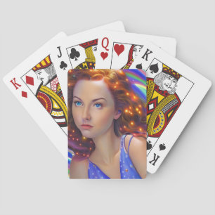 Dreamy Girl med Rainbow Ljus Casinokort