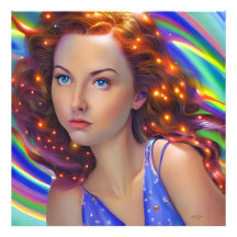 Dreamy Girl med Rainbow Ljus