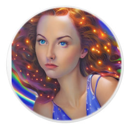 Dreamy Girl med Rainbow Ljus Knopp