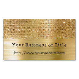Dreamy Glitzy Guld Gnistra Magnetiska Visitkort