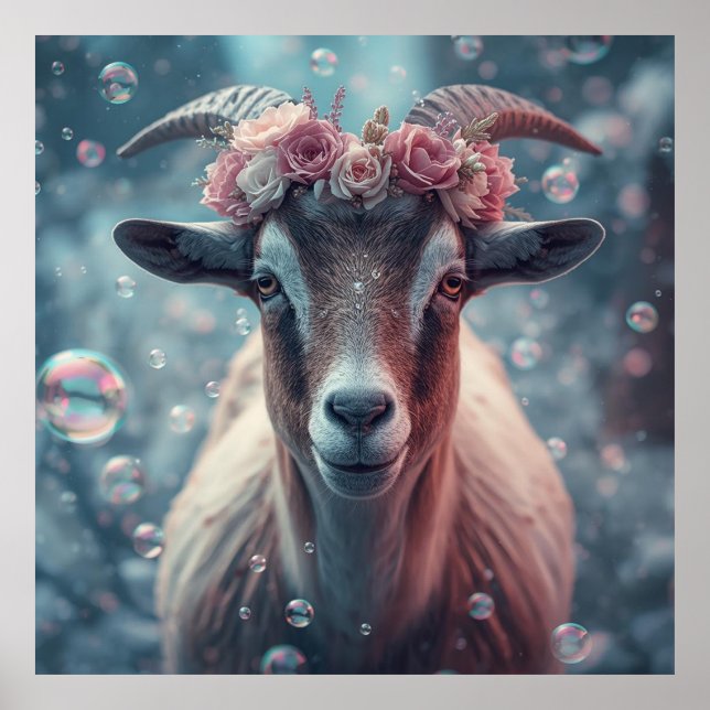 Dreamy Goat Art Poster (Framsidan)