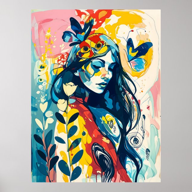 Dreamy Goddess med naturens Vibrance Essence Poster (Framsidan)