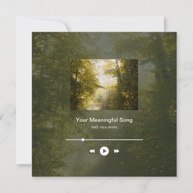 Dreamy golden park art photo Music Player card (Framsida)
