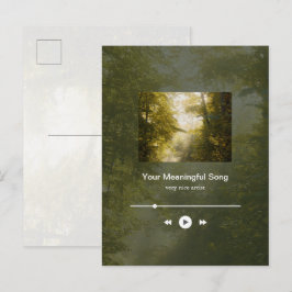 Dreamy golden park art photo Music Player Vykort