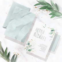Dreamy Greenery Bröllop Grönt/Blue ID817