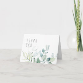 Dreamy Greenery Bröllop Tack Grönt/Blue ID817 Kort