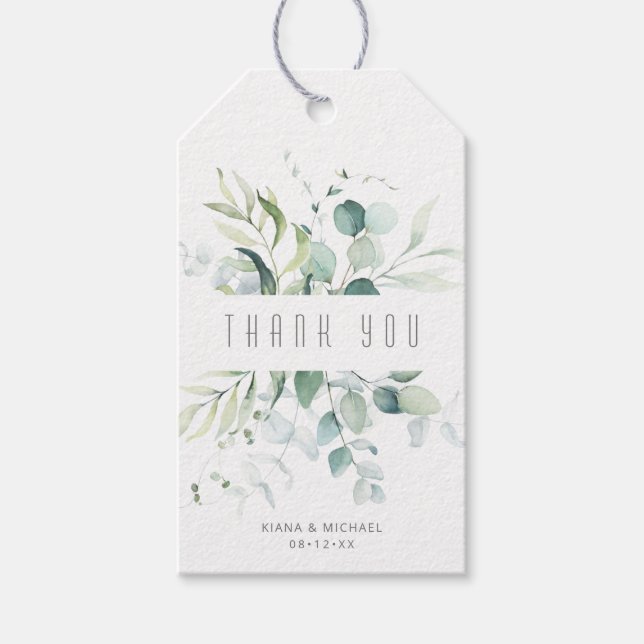 Dreamy Greenery Tack V1 Grönt/Blue ID817 Presentetikett (Framsidan)