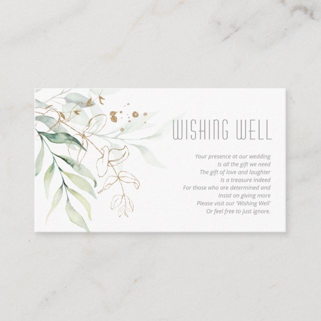 Dreamy Greenery Wishing well V2 Grönt/Blue ID817 Tilläggskort (Framsida)