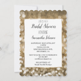 Dreamy Guld Bokeh Möhippa Inbjudningar