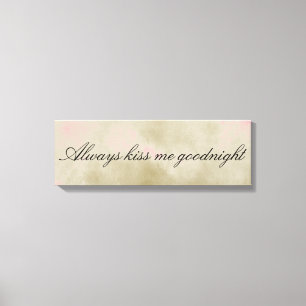 Dreamy Guld Cream Rosa Kiss Me Canvastryck