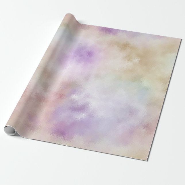 Dreamy Guld Lila Ombre Presentpapper (Utrullad)