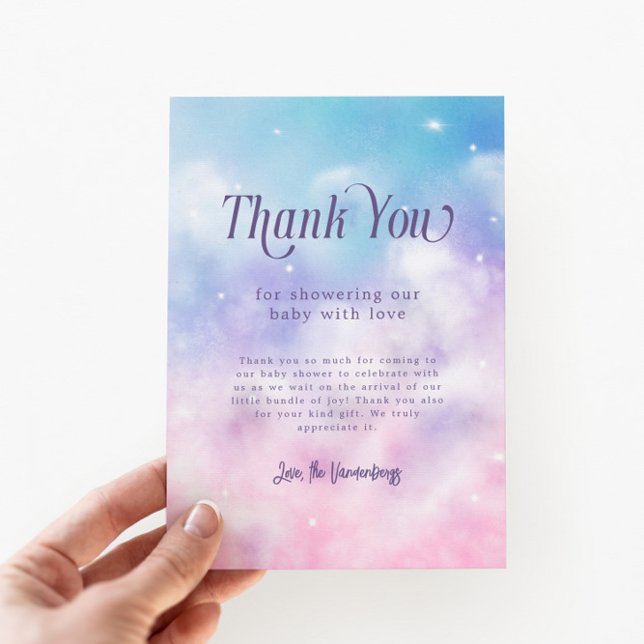 Dreamy Heaven Sent Baby Shower Tack Kort (Skapare uppladdad)