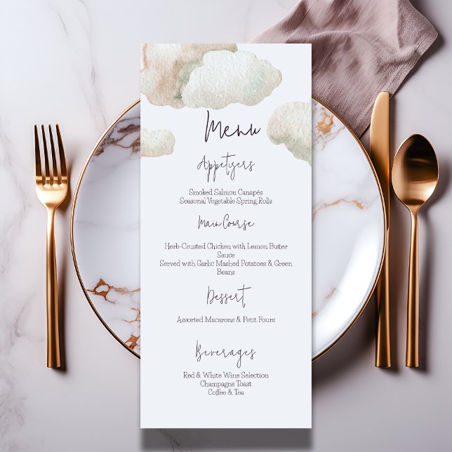 Dreamy Heaven Sent Blue Boy Shower Meny (Skapare uppladdad)