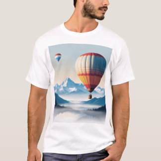 Dreamy Heights: Luftballong över bergen T Shirt