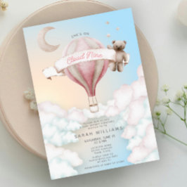 Dreamy Hon är på Cloud Nine Pastel Baby Shower Inbjudningar