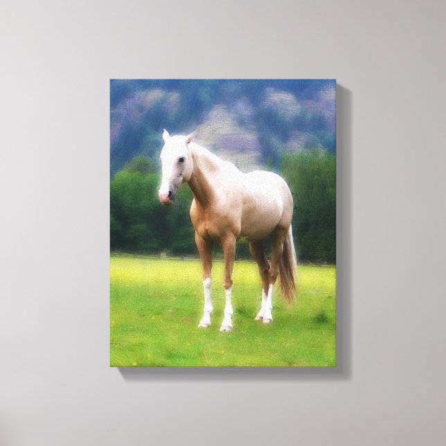 Dreamy Horse - Cream Palomino Canvastryck (Framsida)