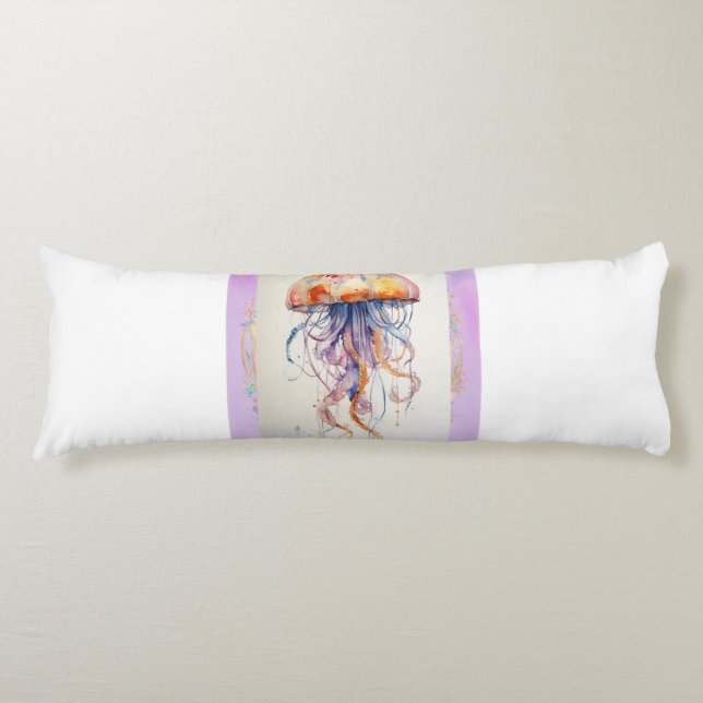 "Dreamy Jellyfish Body Pillow: Dive in i komfort!" Kroppskudde (Framsidan)