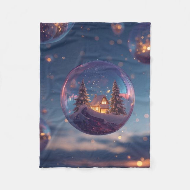 Dreamy jul Bubble Fleecefilt (Framsidan)