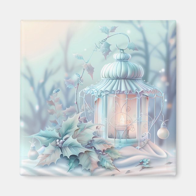 Dreamy jul Lantern Magnet (Framsidan)