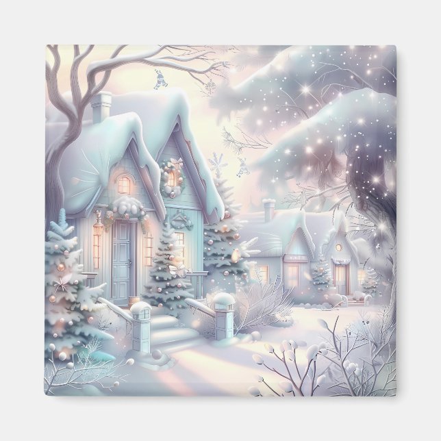 Dreamy jul Village Magnet (Framsidan)