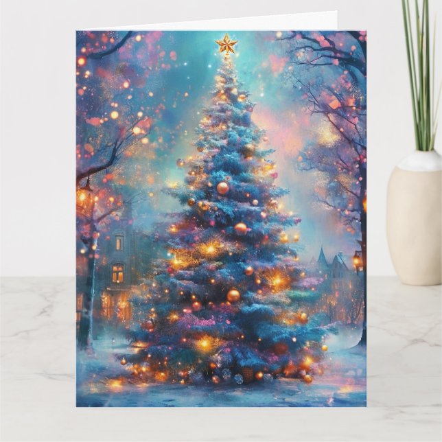 Dreamy Julgran i staden Kort (Framsida)