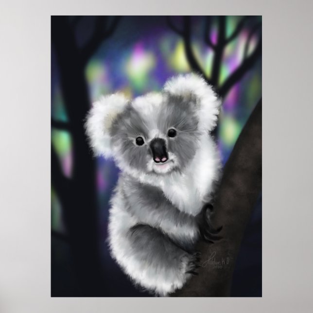 Dreamy Koala i en "Enchanted Forest" Poster (Framsidan)
