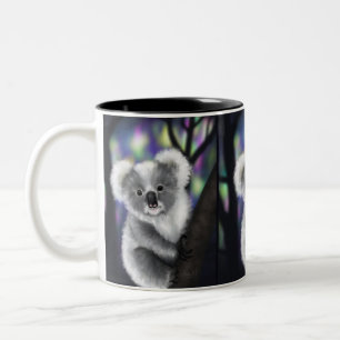 Dreamy Koala i en "Enchanted Forest" Två-Tonad Mugg