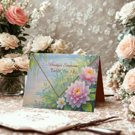 Dreamy Lakeside Garden Wedding-gästkort Tack Kort