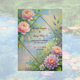 Dreamy Lakeside Garden Wedding Inbjudningar