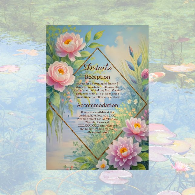 Dreamy Lakeside Garden Wedding Tilläggskort (Skapare uppladdad)