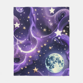 Dreamy Lavender Celestial Moon Blanket – Luxury Se Fleecefilt